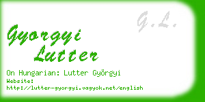 gyorgyi lutter business card